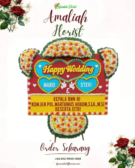 Papan Bunga Pernikahan Beruge Ilir